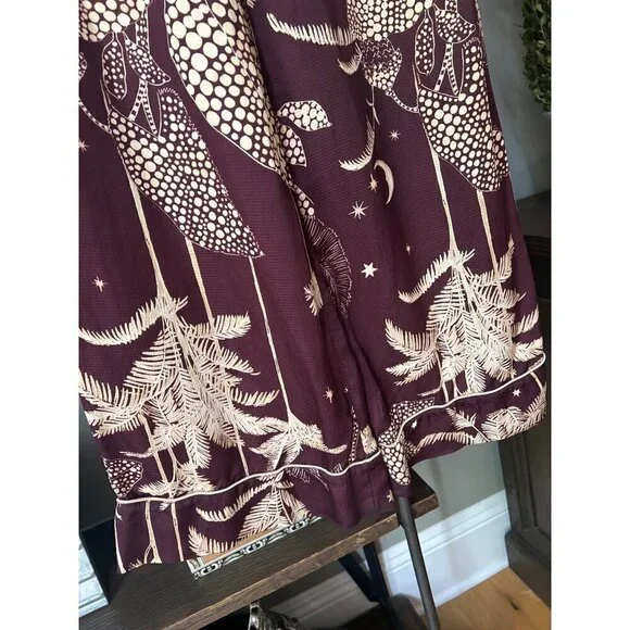 Forte Forte Printed Palazzo Pants Purple Cream Womens Size 00 XXS - Picture 7 of 12